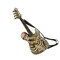 Light Up Ukulele Shaped Plastic Skeleton Halloween Decoration 2 Ft
